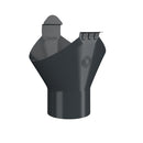 Lindab Steel Half Round Gutter Outlet - 100mm Outlet