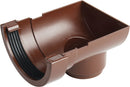 0T007 - Osma 112mm Half Round Stopend Outlet - Connects to 68mm Round Downpipe