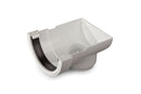 0T007 - Osma 112mm Half Round Stopend Outlet - Connects to 68mm Round Downpipe