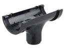 0T624 - Osma 112mm Half Round Running Outlet - Connects to 68mm Round Downpipe