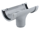 0T624 - Osma 112mm Half Round Running Outlet - Connects to 68mm Round Downpipe