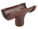 0T624 - Osma 112mm Half Round Running Outlet - Connects to 68mm Round Downpipe