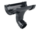 0T625B - Osma 112mm Half Round Swivelock Running Outlet - Connects to 68mm Round Downpipe