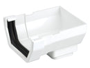 4T807 - Osma 100mm Square Line Stopend Outlet - Connects to 61mm Square Downpipe