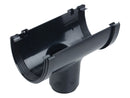 9T906 - Osma 113mm x 76mm Deep Line Running Outlet - Connects to 68mm Round Downpipe