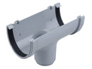 9T906 - Osma 113mm x 76mm Deep Line Running Outlet - Connects to 68mm Round Downpipe