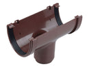 9T906 - Osma 113mm x 76mm Deep Line Running Outlet - Connects to 68mm Round Downpipe