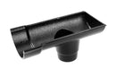 Alumasc Heritage Cast Aluminium Beaded Half Stopend Outlet - 75mm Outlet