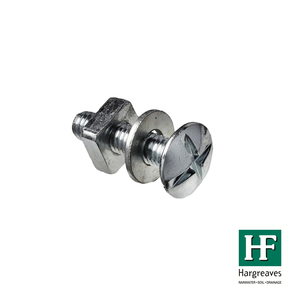 Gutter Bolt Nut Washer M6 x 25mm