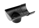 Alumasc Heritage Cast Aluminium Half Round Stopend Outlet with Socket - 75mm Outlet