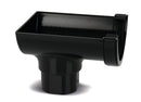 RWO2- Marshall Tufflex Half Round 114mm Gutter Stopend Outlet - To Fit 68mm Round Pipe