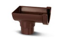 RWO2- Marshall Tufflex Half Round 114mm Gutter Stopend Outlet - To Fit 68mm Round Pipe