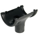 RO1CI - Flopplast "Cast Iron" Style 112mm Half Round Running Outlet - Connects to 68mm Round Downpipe