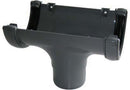RO1 - Floplast 112mm Half Round Running Outlet - Connects to 68mm Round Downpipe