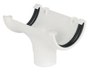 RO1 - Floplast 112mm Half Round Running Outlet - Connects to 68mm Round Downpipe