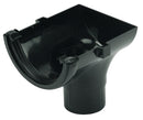 RO2 -Floplast 112mm Half Round Stopend Outlet - Connects to 68mm Round Downpipe