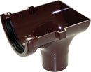 RO2 -Floplast 112mm Half Round Stopend Outlet - Connects to 68mm Round Downpipe