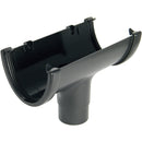 ROH1CI - Floplast "Cast Iron" Style 115mm Hi-Cap Running Outlet - Connects to 68mm Round Downpipe