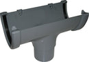 ROH4 -Floplast 115mm Hi-Cap Running Outlet - Connects to 80mm Round Downpipe