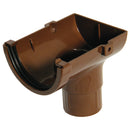 ROM2 -Floplast 76mm MiniFlo Stopend Outlet - Connects to 50mm Round Downpipe