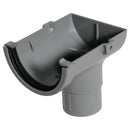 ROM2 -Floplast 76mm MiniFlo Stopend Outlet - Connects to 50mm Round Downpipe