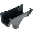 RON1CI - Floplast "Cast Iron" Style Niagara Running Outlet - Connects to 65mm Square and 68mm Round Downpipe