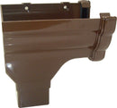 RON2 - Floplast 110mm Niagara Ogee Stopend Outlet Left Handed - Connects to 65mm Square Downpipe