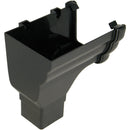 RON2CI -Floplast "Cast Iron" Style Niagara Stopend Outlet Left Handed - Connects to 65mm Square Downpipe