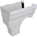 RON2 - Floplast 110mm Niagara Ogee Stopend Outlet Left Handed - Connects to 65mm Square Downpipe