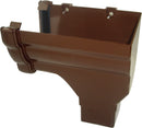 RON3 - Floplast 110mm Niagara Ogee Stopend Outlet Right Handed - Connects to 65mm Square Downpipe