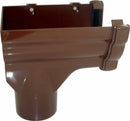 RON5 - Floplast 110mm Niagara Stopend Outlet Left Handed - Connects to 80mm Round Downpipe