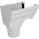RON5 - Floplast 110mm Niagara Stopend Outlet Left Handed - Connects to 80mm Round Downpipe