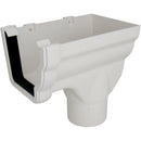 RON6 - Floplast 110mm Niagara Stopend Outlet Right Handed - Connects to 80mm Round Downpipe