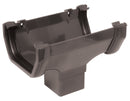ROS1 - Floplast 114mm Square Line Running Outlet - Connects to 65mm Square Downpipe