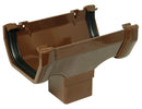 ROS1 - Floplast 114mm Square Line Running Outlet - Connects to 65mm Square Downpipe