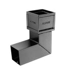 Alumasc Heritage Cast Aluminium Square/Rectangular Pipe Bend Front & Back - 92.5 Degree