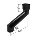 RE3950H- Marley Alutec Evolve 76mm Flush fit 2 Part Adj Offset 90mm -500mm- Heritage Black