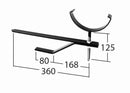 AC92H - Marley Alutec Evolve 123mm H/R Rise & Fall Bracket Heritage Black
