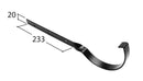 AE73H - Marley Alutec Evolve 128mm Deepflow Side Rafter Bracket - Heritage Black