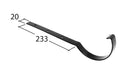 AE76H - Marley Alutec Evolve 128mm Deepflow Top Rafter Bracket - Heritage Black