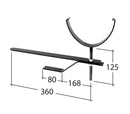 AE93H - Marley Alutec Evolve 128mm Deepflow Rise & Fall Bracket - Heritage Black
