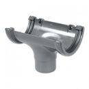 RO1 - Floplast 112mm Half Round Running Outlet - Connects to 68mm Round Downpipe