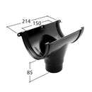 GE523H - Marley Alutec Evolve 128mm Deepflow Outlet - 76mm - Heritage Black
