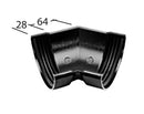 GE537H - Marley Alutec Evolve 128mm Deepflow 135 Degree Angle - Heritage Black