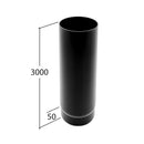 RE313H- Marley Alutec Evolve 76mm Flush fit Pipe 3m - Heritage Black