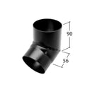 RE332H- Marley Alutec Evolve 76mm Flush fit Pipe Bend 112.5 Degree - Heritage Black