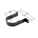 RE380H- Marley Alutec Evolve 76mm Flush fit Pipe Clip - Heritage Black