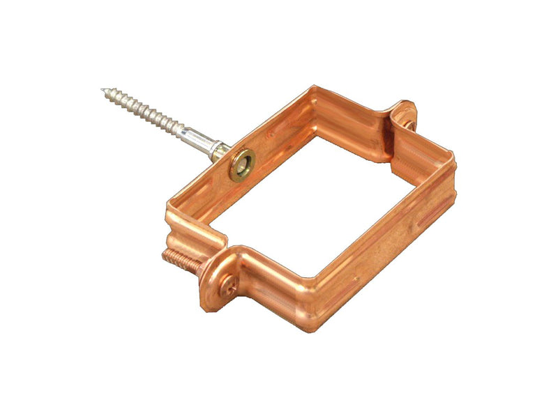 Copper Square Downpipe Clip 80mm x 80mm