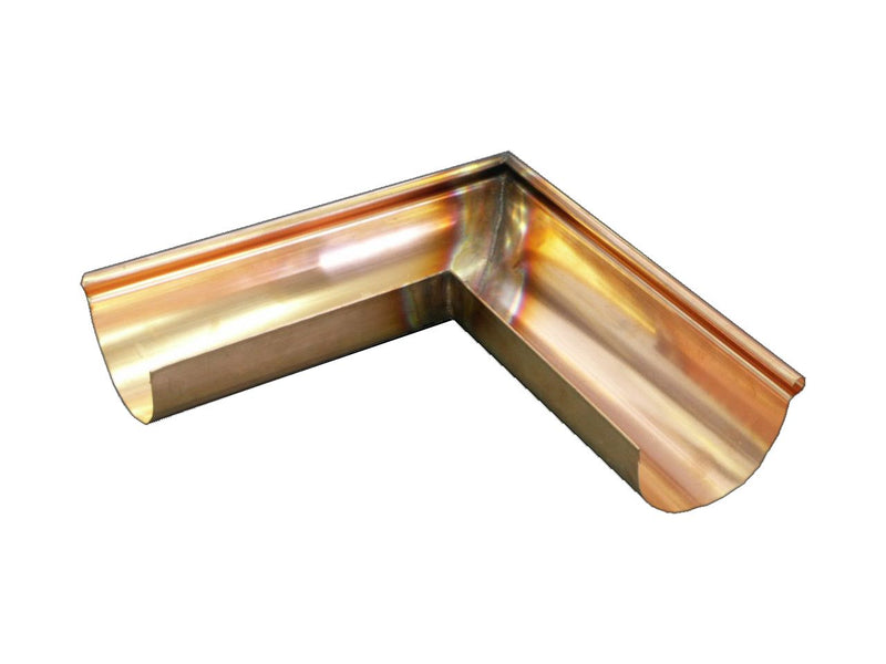 Copper Half Round Gutter 90 Degree External Angle