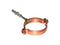 Copper Round Downpipe Clip- with Plug & Screw